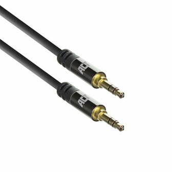 ACT AC3610 | 3.5mm Audiokabel | 1,5 Meter | Stereo Jack naar Jack | Zwart