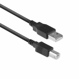 ACT AC3032 | USB 2.0 | USB-A naar USB-B | 1.8m | Zwart