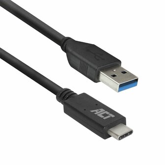 ACT AC7416 | USB 3.2 Gen 1 | USB-C naar USB-A | 1m | Zwart