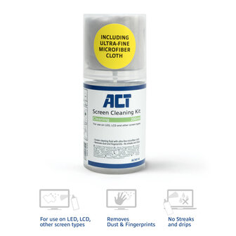 ACT AC9516 Schermreiniger inclusief Microvezel Doekje | 200ml