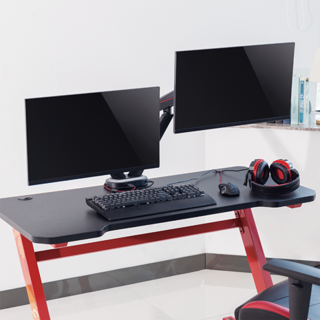 Desk Mount Gaming Dual LogiLink 17"-27" USB Hub