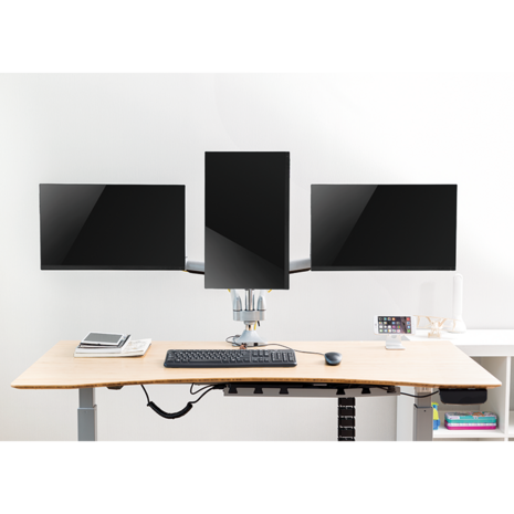 Desk Mount Triple LogiLink 13"-32" Aluminium gas