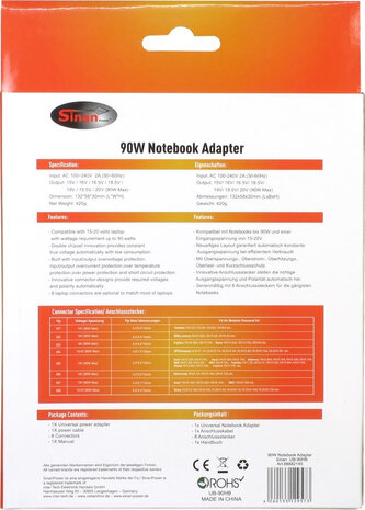 Power Adapter 90W Sinan