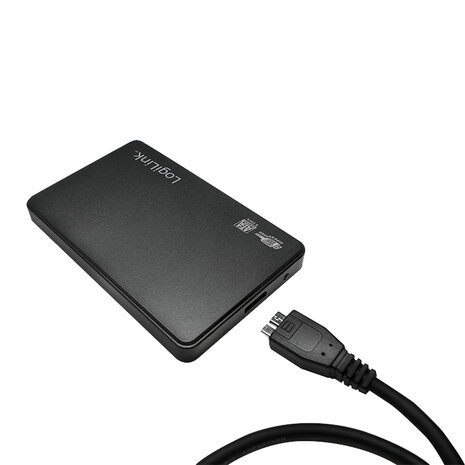 2.5" Logilink Enclosure USB3.0 / SATA /Zwart/Schroefloos