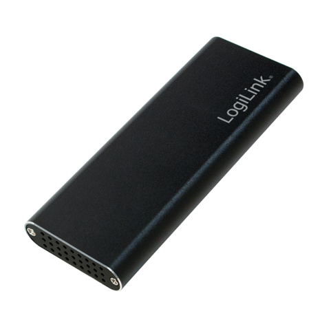 M.2 SATA Logilink SSD-behuizing USB3.1-Gen2/Zwart