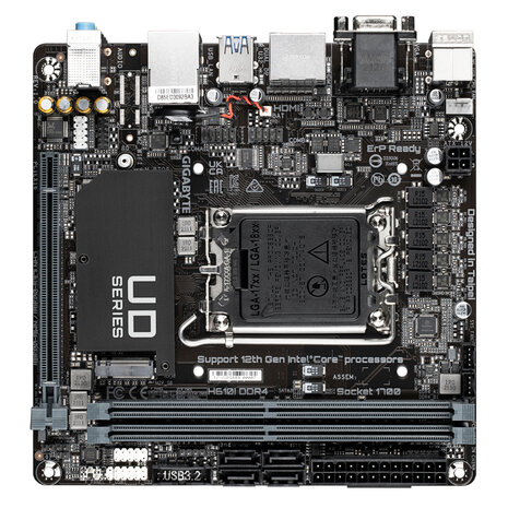 Gigabyte 1700 H610I DDR4 - DDR4/M.2/DP/HDMI/VGA/mini-ITX