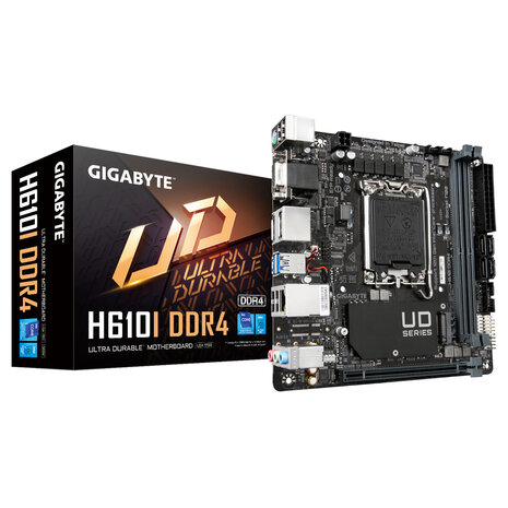 Gigabyte 1700 H610I DDR4 - DDR4/M.2/DP/HDMI/VGA/mini-ITX