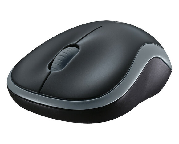 Logitech M185 Optical USB Zwart-Zilver Retail Wireless