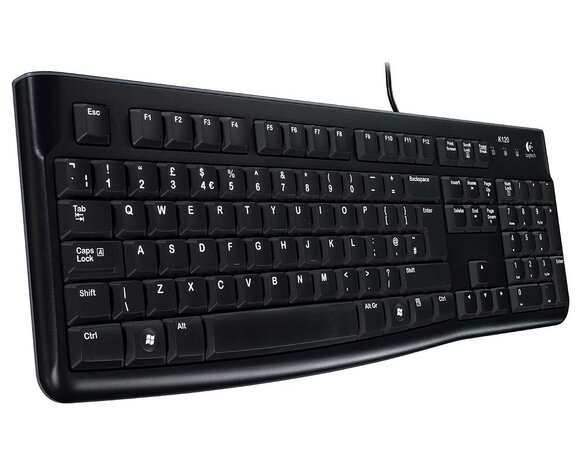 KB Logitech K120 Zwart bedraad Retail