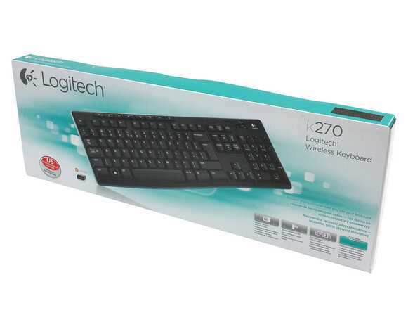 KB Logitech K270 Zwart draadloos Retail