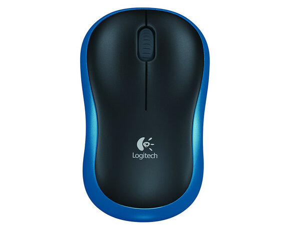 Logitech M185 Optical USB Blauw-Zwart Retail Wireless