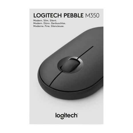 Logitech Pebble M350 Optical USB Zwart Retail Wireless