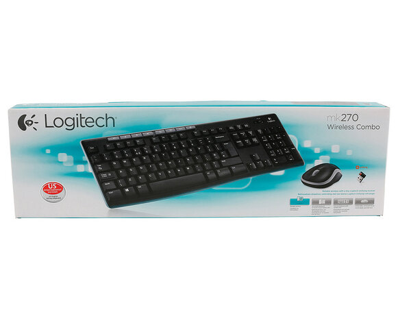 DT Logitech MK270 Zwart draadloos Retail