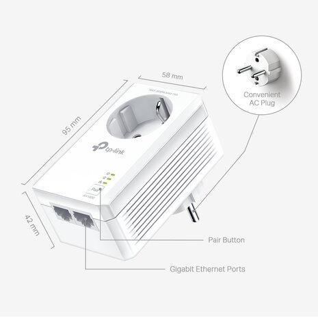 TP-Link Powerline 1000Mbps TL-PA7027P KIT 2st AV2