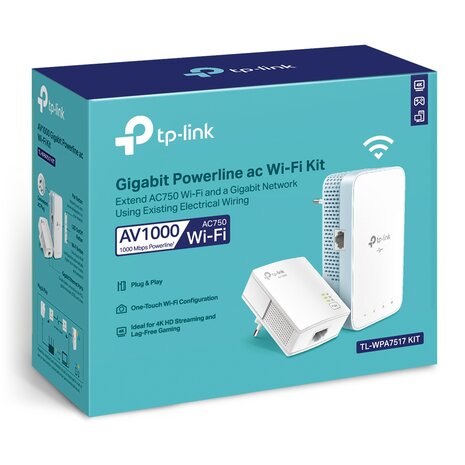 TP-Link Powerline WiFi TL-WPA7517 KIT 1000Mbps 2st