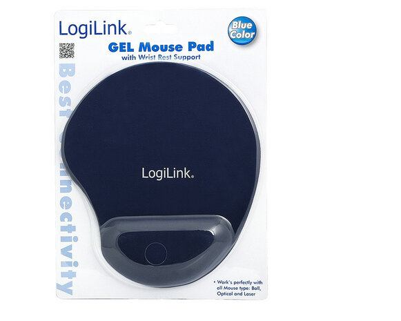 Mousepad LogiLink Wristpad Blauw