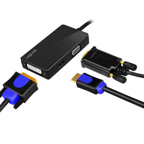 Adapter DisplayPort naar DVI / HDMI / VGA LogiLink