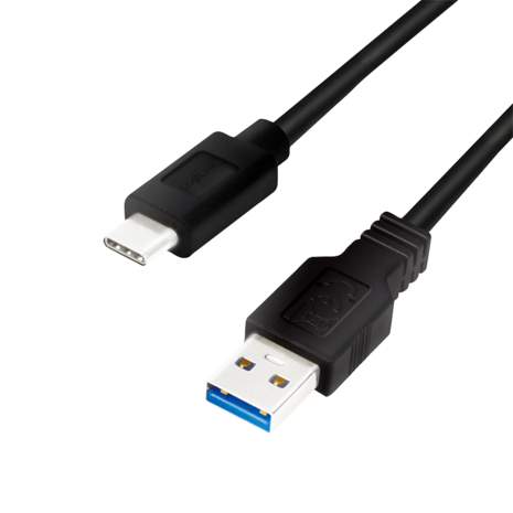 USB 3.2 Gen1x1 Cable USB-AUSB-C 3.0m LogiLink zwart