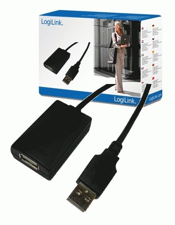 USB 2.0 A --> A 5.00m Verlenging LogiLink + versterker