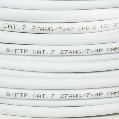 Cat7 Patch 100m. S/FTP Grijs LogiLink AWG27 Cu