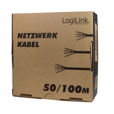 Cat7 Patch 100m. S/FTP Grijs LogiLink AWG27 Cu