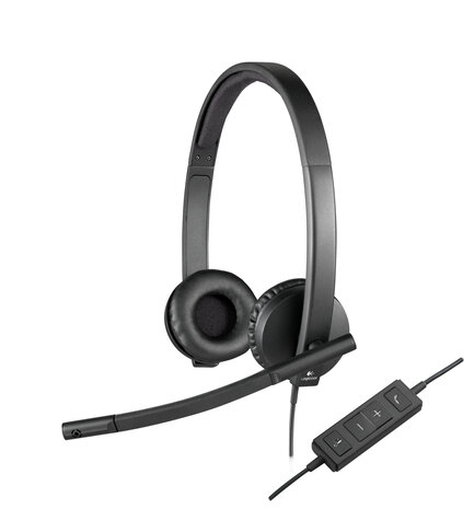 Logitech Headset H570e Stereo zwart