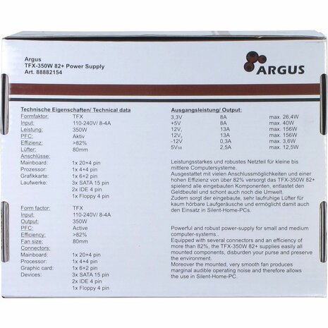 Argus TFX-350 350W TFX / Retail
