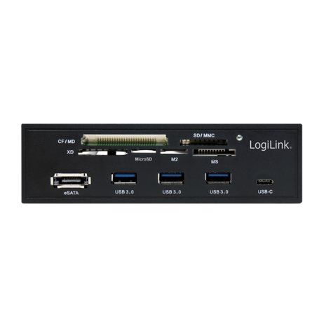 Front Panel 5.25" 3xUSB 3.0,USB-C,eSata,CardReader