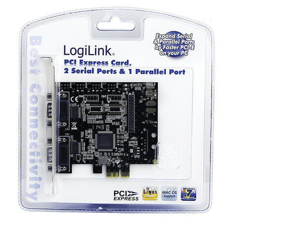 PCIExpress card Parallel (1xe) / Serieel (2xe) LogiLink