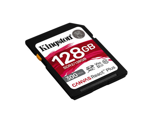 SDXC Card 128GB Kingston U3 V90 Canvas React Plus