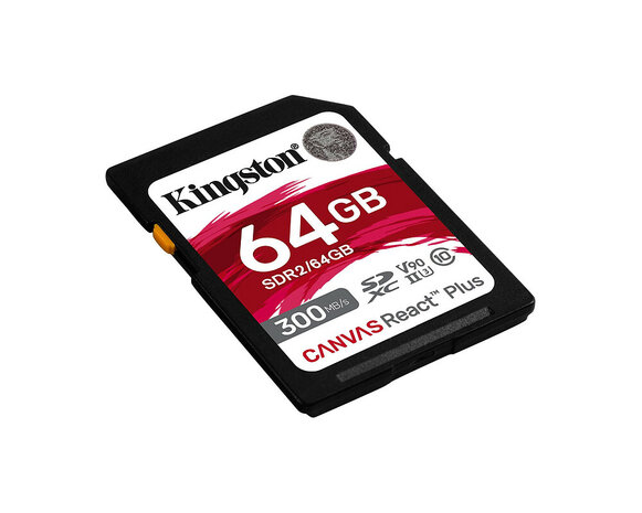 SDXC Card 64GB Kingston U3 V90 Canvas React Plus