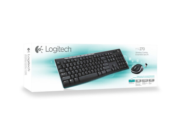 DE DT Logitech MK270 Zwart draadloos Retail