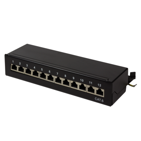 TOE Patch Panel Desktop 12-port CAT6 STP LogiLink Zw