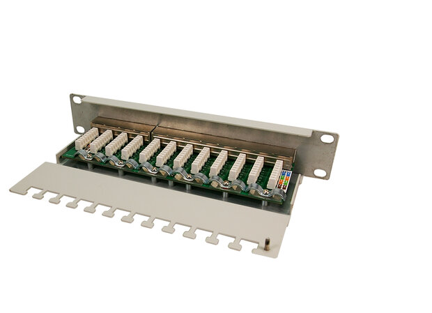 TOE 1U Patch Panel 12-port CAT6 STP Grijs LogiLink