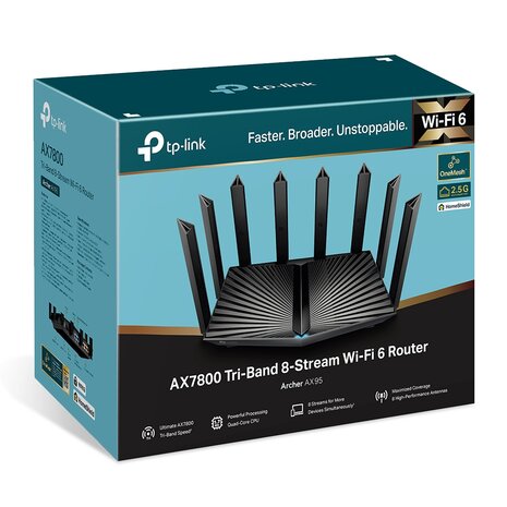 WIFI6 7780Mbps RJ45 2.5/3x1G - TP-Link Archer AX95