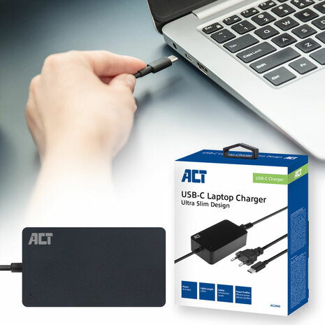 AC2000 USB-C laptoplader met Power Delivery profielen 45W