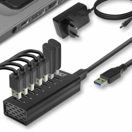 AC6315 USB Hub 7 Port met stroomadapter