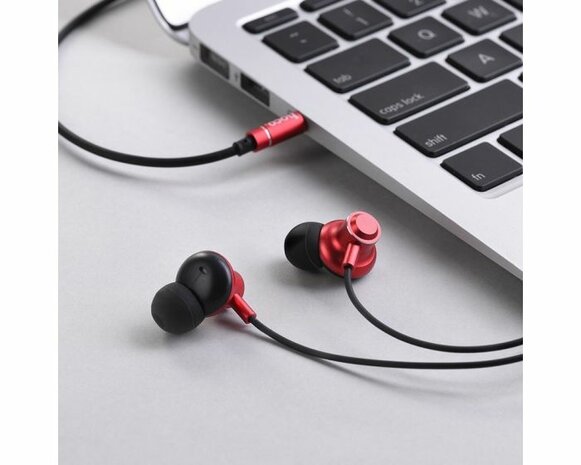 Hoco Magic Sound black wired earphones with microphone