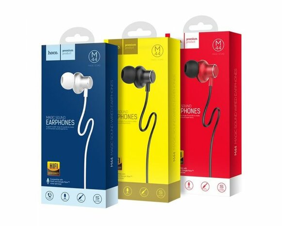 Hoco Magic Sound black wired earphones with microphone