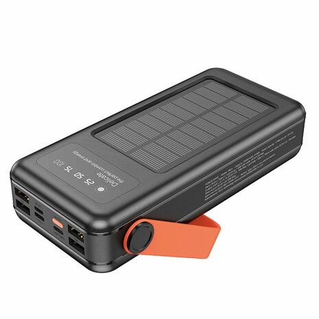 Hoco Portable Solar Powerbank 30000mAh With 4 Cables