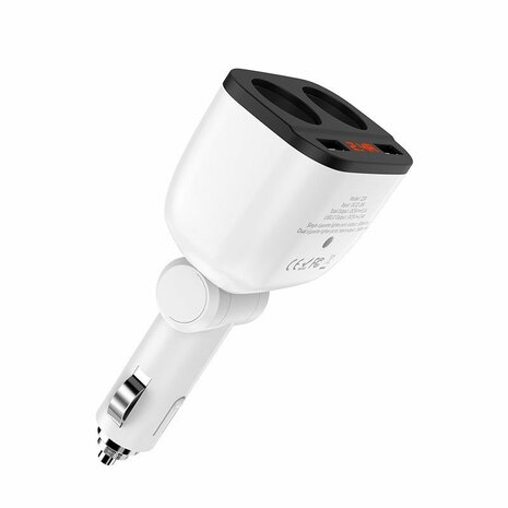 Hoco Dual Car Charger + 2 USB slots 3.1A