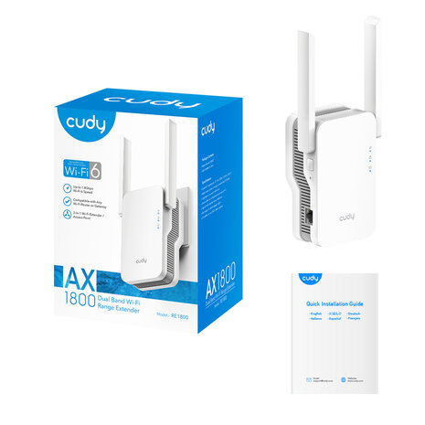 Extender Cudy RE1800 AX1800 Wi-Fi 6 Mesh Repeater