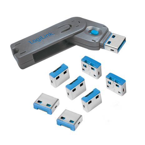 LogiLink USB-poortslot 8 stuks incl.1 sleutel