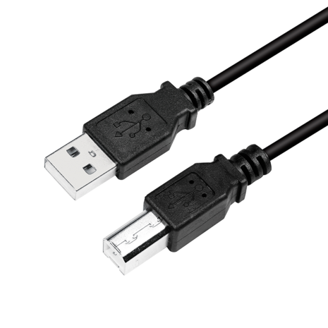 USB 2.0 A --> B 2.00m LogiLink Zwart