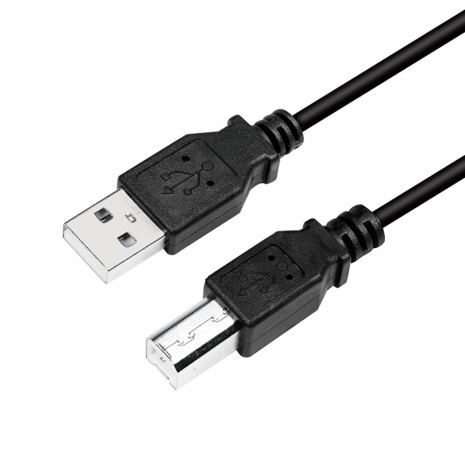 USB 2.0 A --> B 5.00m LogiLink Zwart