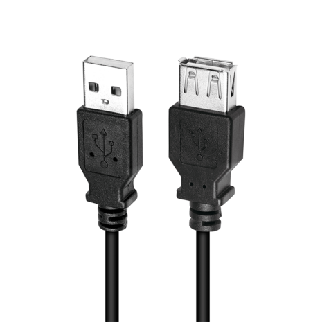 USB 2.0 A --> A 3.00m Verlenging LogiLink Zwart