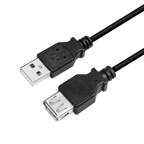 USB 2.0 A --> A 5.00m Verlenging LogiLink Zwart