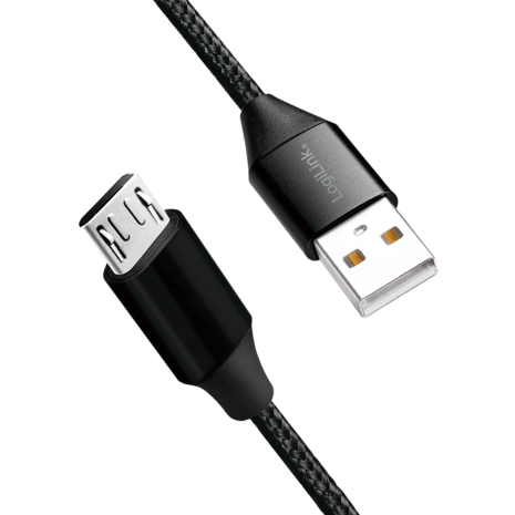 USB 2.0 A  Micro B 1.00m LogiLink Zwart