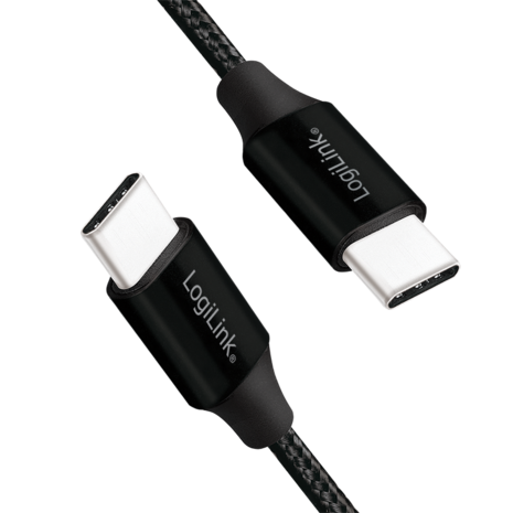 USB 2.0 C  USB-C 1.00m LogiLink Zwart