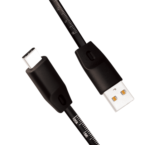 USB 2.0 C  USB-A 1.00m LogiLink Zwart + meetlint